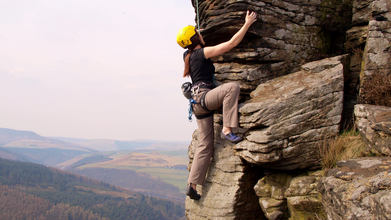 rock climbing holiday peak district