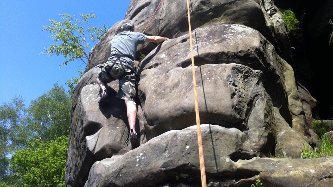 rock climbing sandstone ropework