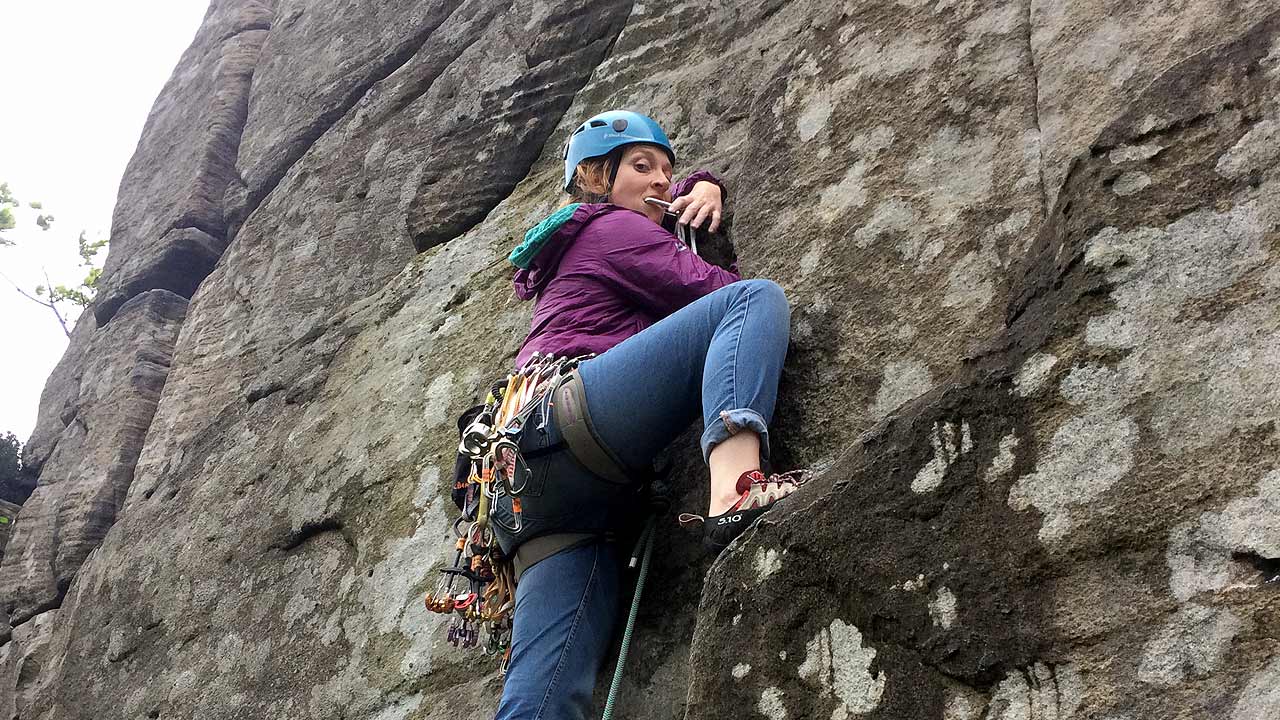 trad lead climbing course