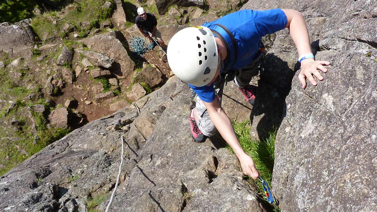 trad lead climbing course day