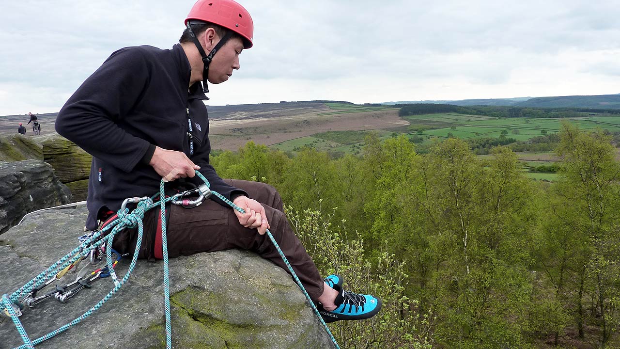 trad lead climbing course day