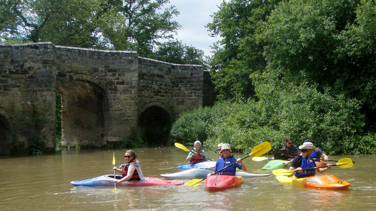 kayaking river arun upper sussex