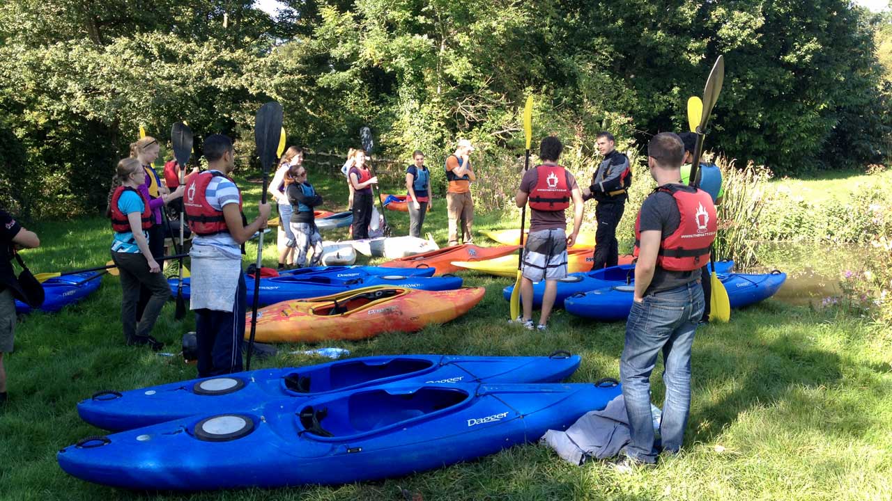 corporate kayaking team building sussex kent