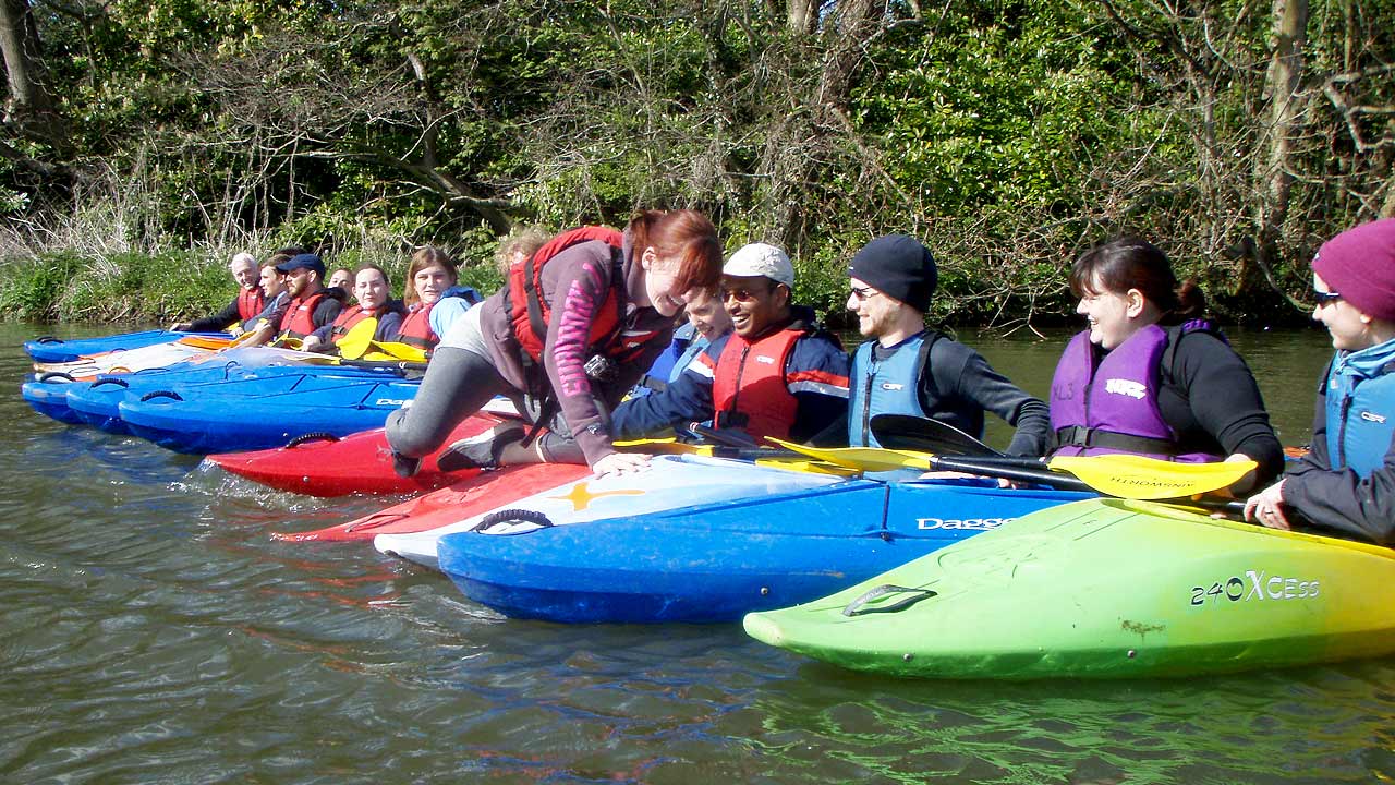 corporate kayaking team building sussex kent